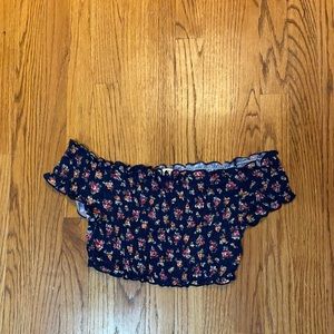 PacSun floral off the shoulder crop top